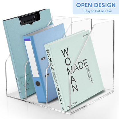 WYFHLPMMA Acrylic Paper Tray Stackable Letter Organizers, Clear Paper Desk Organizer, 3-Tier, Desk A4 File Holder for Office Document Desktop File