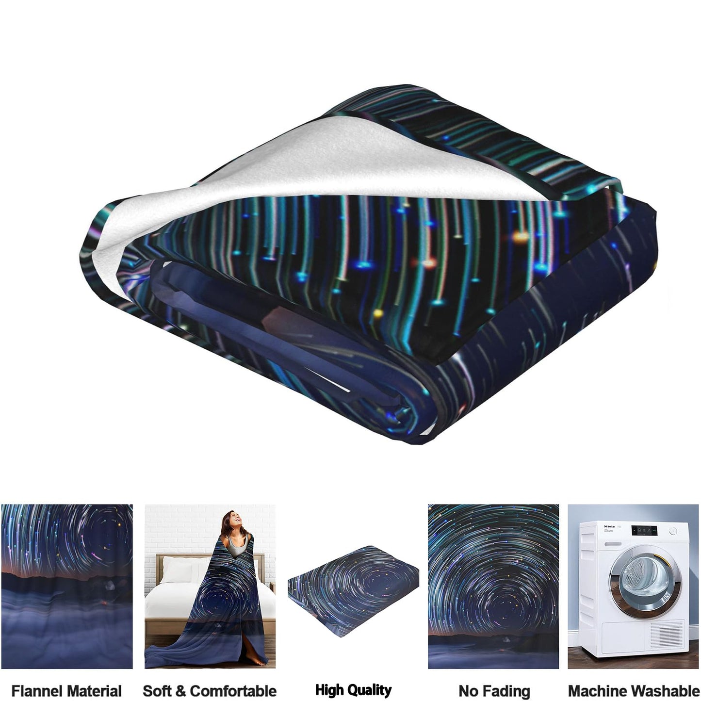 Dolphin Ocean Theme Blanket Gifts for Women Girls, Soft Warm Lightweight Flannel Throw Blankets for Living Room Home Sofa Travel Decor 50" x 60"