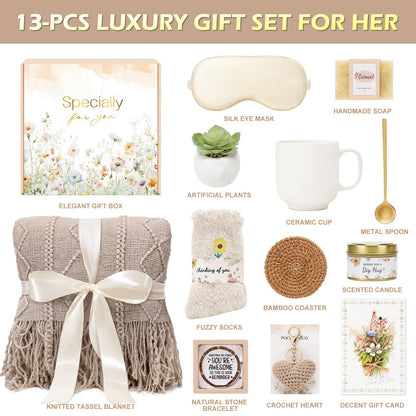 Mothers Day Gifts for Mom Wife Grandma Her Friends Sister,Birthday Gifts for Women Mom Daughter, Get Well Self Care Gift,Sympathy Gift Baskets Spa Gifts Set Thinking of You Inspirational Gift