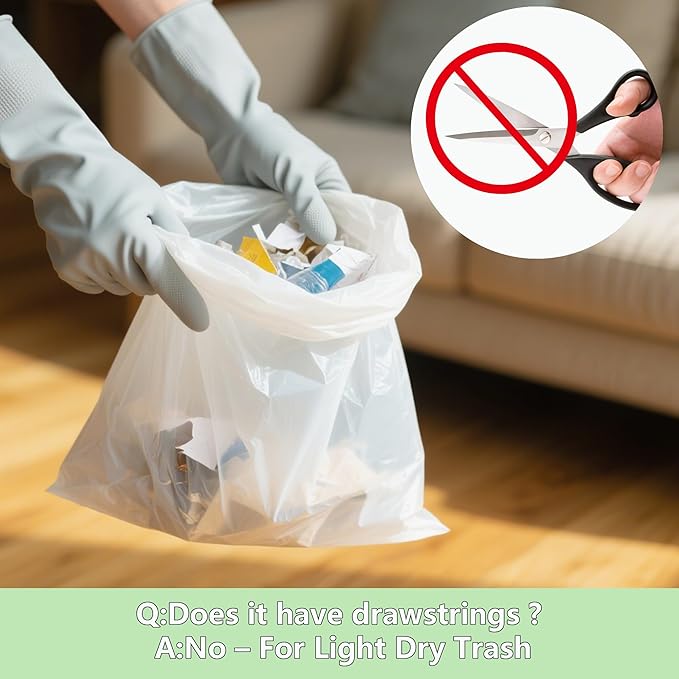 TECHSHARE 4 Gallon Small Trash Bags