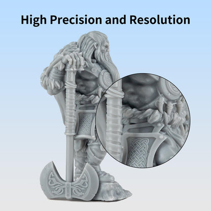 Siraya Tech Fast ABS-Like 3D Printer Resin 405nm UV-Curing Non-Brittle High Precision 3D Printing Liquid Standard Photopolymer Resin for LCD DLP 3D Printing(Grey, 2kg)