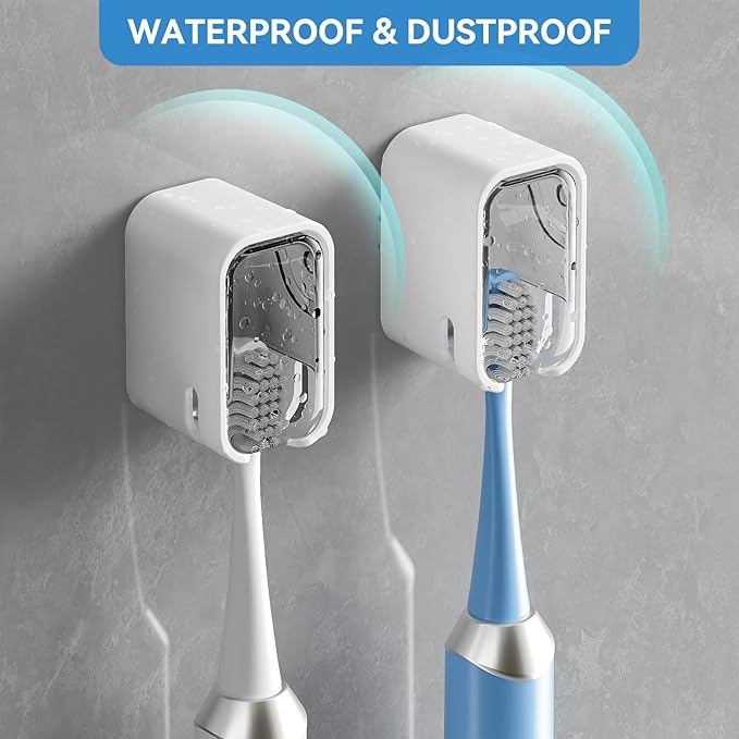 Toothbrush Holders for Bathroom【Innovation Single Slot Design】 2PCS Toothbrush