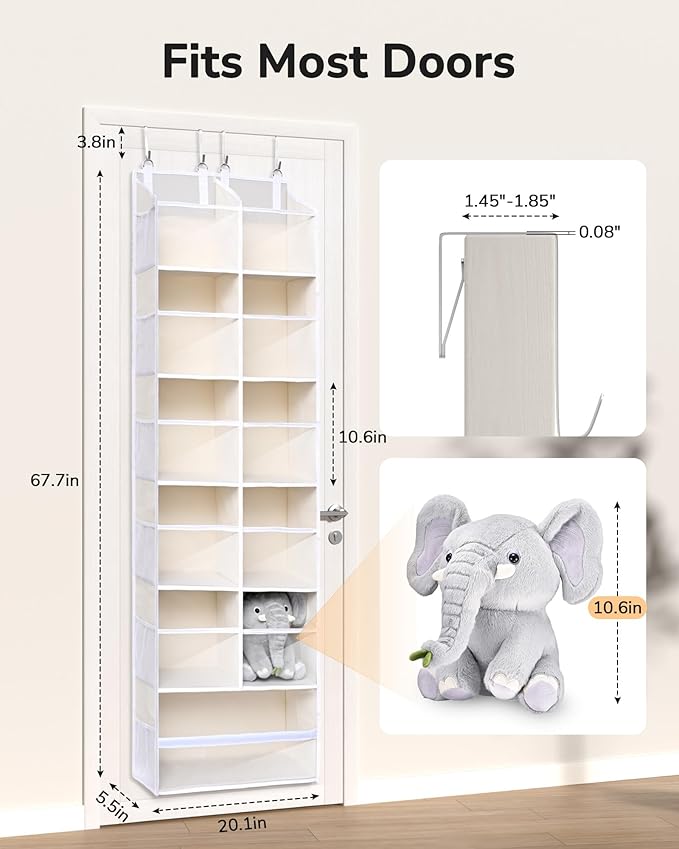 ULG Over the Door Organizer, 6-Tier Hanging Storage