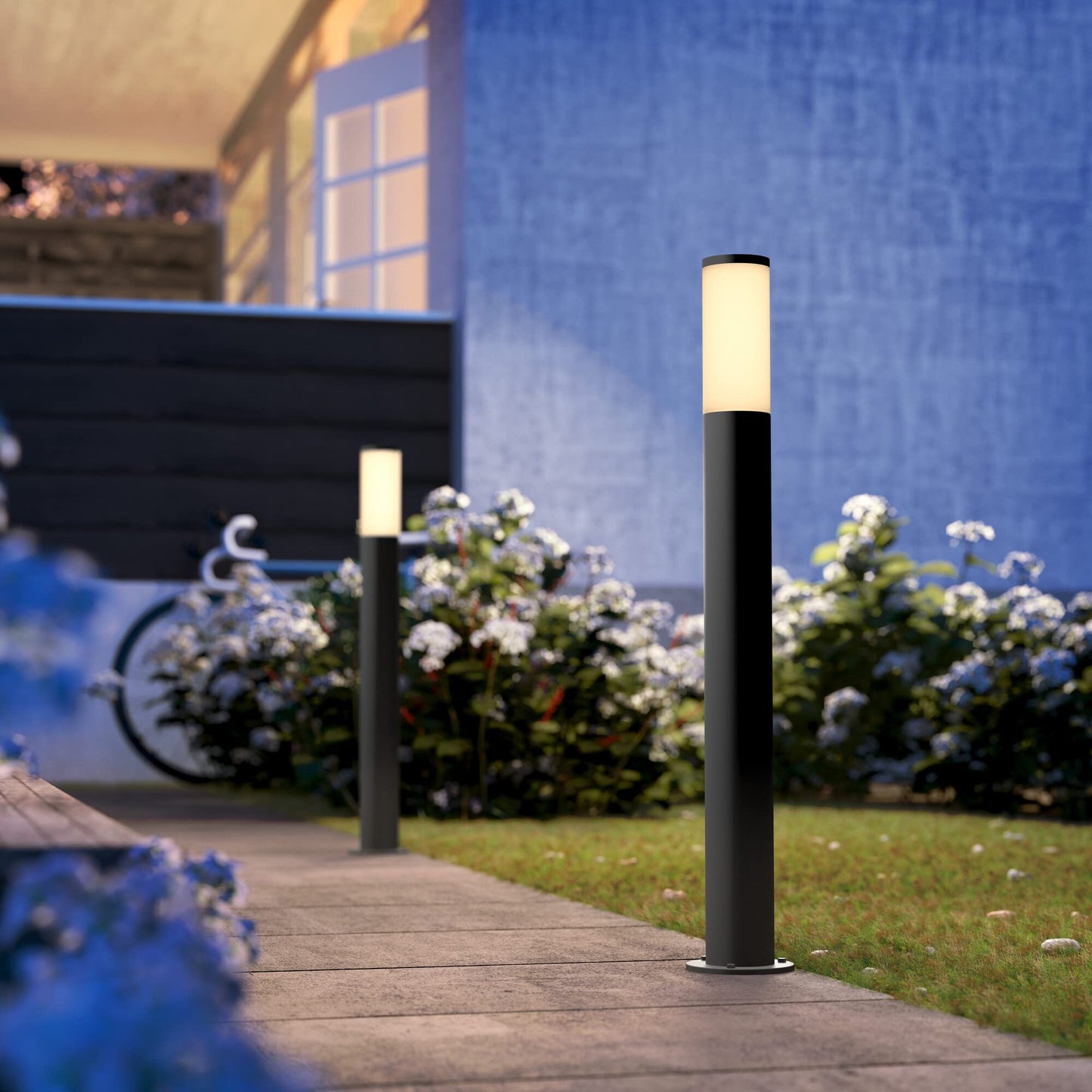 Philips LED Utrecht Outdoor Post Light 20W [Anthracite] Water Resistant IP44, for Garden, Patio and Terrace Lighting
