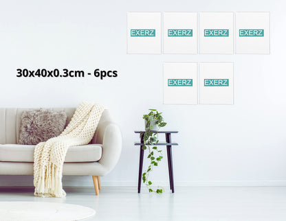 Exerz 30x40cm Canvas Panels 3mm 6pcs 280gsm 100% Cotton/Blank Artist Canvas Board/Triple Primed/Acid Free/Medium Grain - Oil & Acrylic Painting for Artists (30x40 cm - 6pcs), E5310-3040-6PK