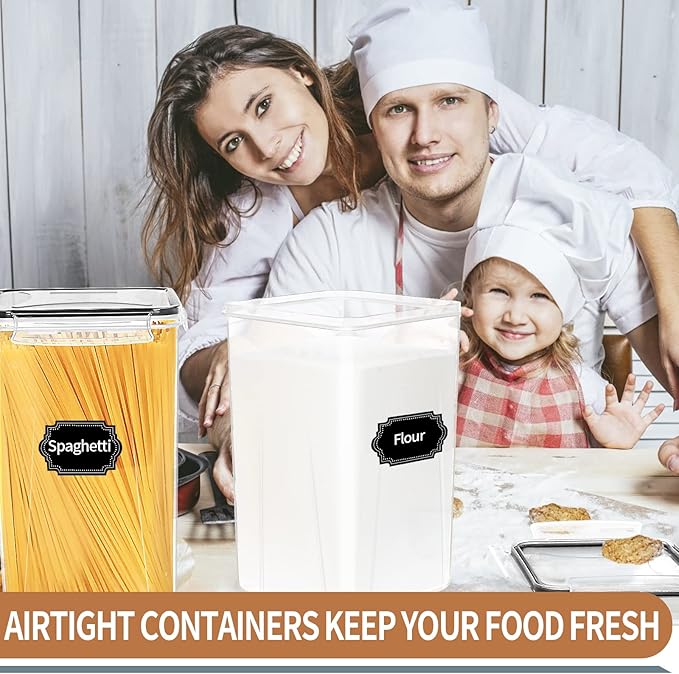 PRAKI Extra Large Tall Airtight Food Storage Containers 6.5L / 220oz, BPA Free