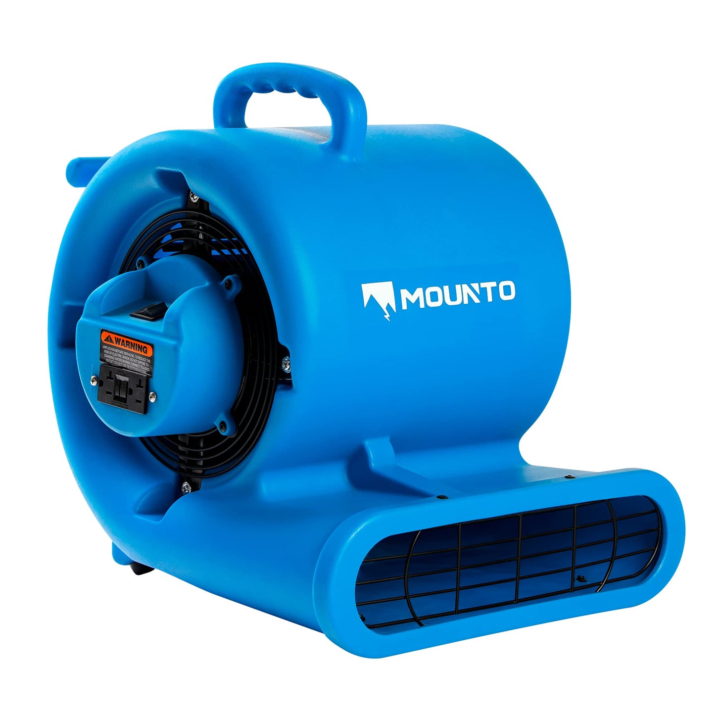 Mounto 1/3hp Air Mover 2000cfm Carpet Dryer Blower Floor Drying Fan - 3-Speed Air Mover w/Dual GFCI Outlet, 25ft Power Cord for Drying, Cooling, Air Circulation