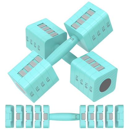 Adjustable Dumbbells Set of 2, 5-in-1 Adjustable Weight Dumbbells for Women/Men, 3lb/5lb/7lb/9lb/11lb Dumbbell Weights Set for Home Gym Workout