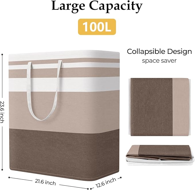 StorageRight Large Collapsible Laundry Basket Hamper