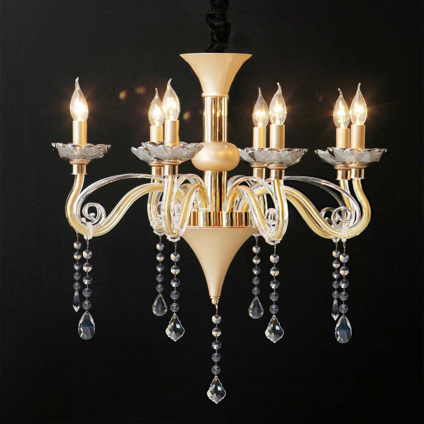 20 Pcs Crystal Prisms Hanging Assortment, Clear Teardrop & Icicle Chandelier Replacement Parts with Hooks, Multi-Shape Suncatchers for Windows Lamps Christmas Tree Home Party Decor (Clear, 20 Pcs)