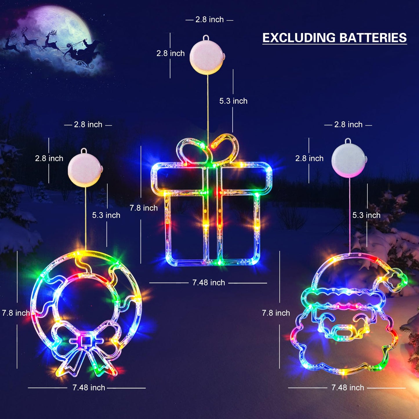LOLStar Valentines Day Window Lights Decor with Timer, 3 Pack Battery Operated Red Heart-Shaped Window Decorations Silhouette Sucker LED Lamp Slow Fade Mode Romantic Light for 2026 Holiday Indoor Home