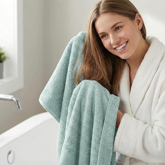REDKISS 2-Pack Luxury Hand Towels, 16x32 Inch 450 GSM 100% Cotton, Super Soft
