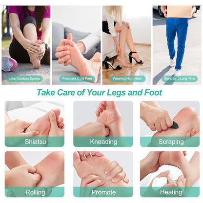 Foot Massager with Heat, Electric Kneading Plantar Fasciitis Treatment Machine, Circulation and Pain Relief for Foot and Calf Massage, Gifts for Dad, Mom and Lover