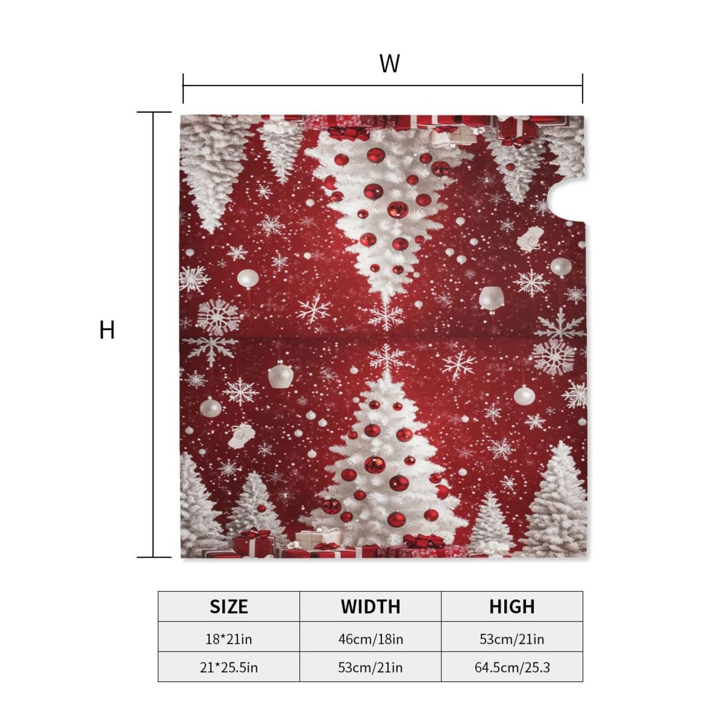 Festive Magnetic Mailbox Cover Red Christmas Tree Pattern Outdoor Mailbox Protector Holiday Seasonal Decorative Garden Yard Home Large Size 25.5 x 21 Inch