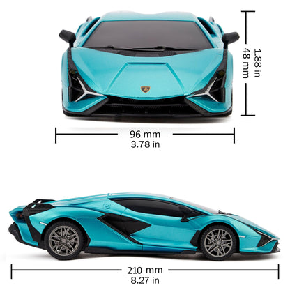 1:24 Scale Officially Licensed RC Lamborghini Sián FKP 37, Blue Lambo Sport Racing Hobby Toy Car Model Vehicle for Boys Girls and Adults Gift