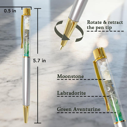 Hesuuho Crystal Pens for Women, New Beginning Inspirational Gifts for Nurses, Teachers, Coworkers & Farewells, Leaving, New Job - with Gift Box & Card, Perfect Mothers Day Gifts