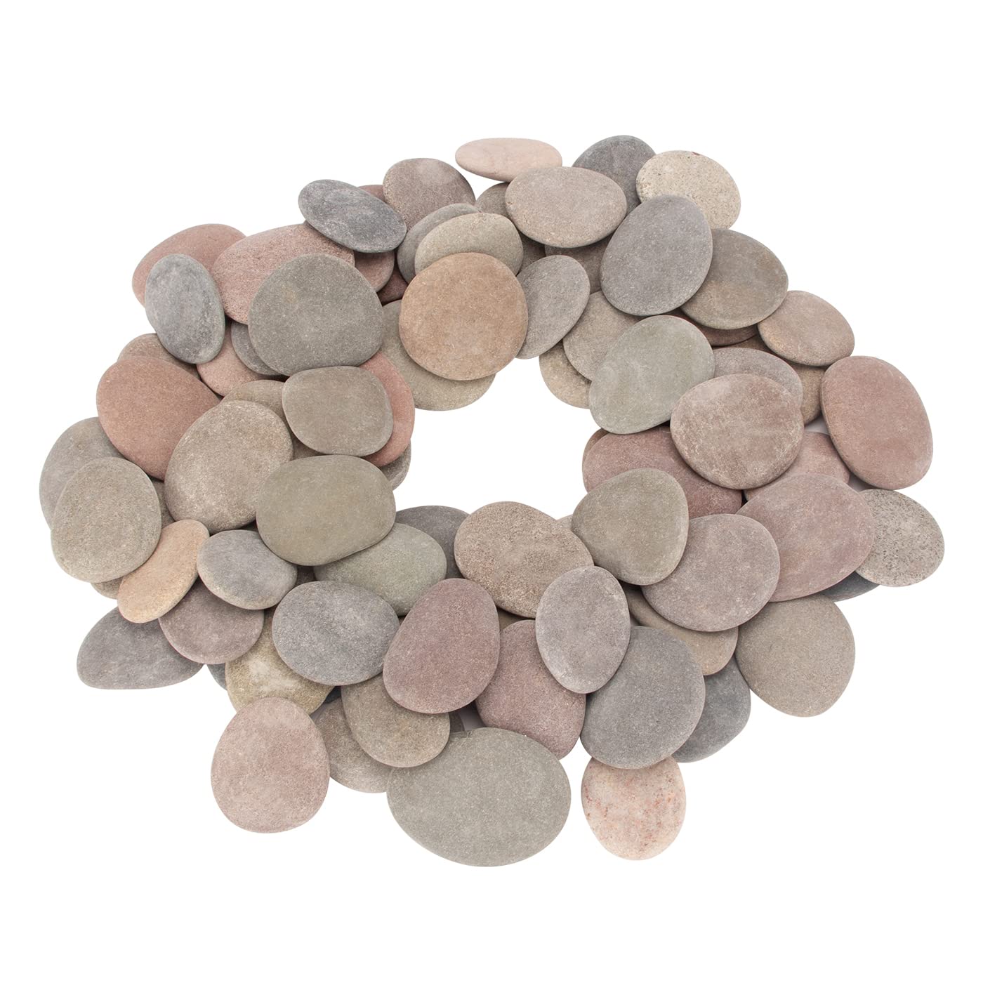 About 100 Pcs Painting Rocks, 2.2"-3.5", Flat, Smooth - River, Craft, DIY Stones, 18 Pounds