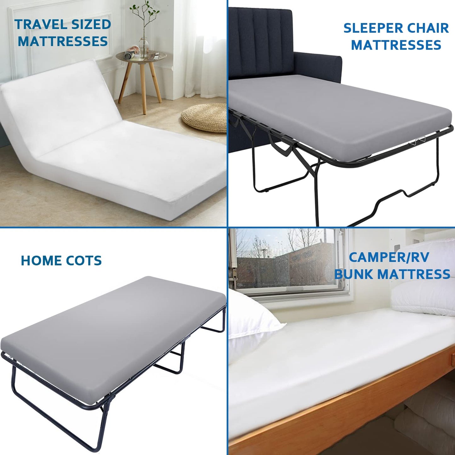 Cot Sheets 31" x 75", 2 Pack Cot Size Sheet Fitted with Narrow Twin/Camp Bunk/Rvs Bunk/Guest Beds/Army Cots/Trifold Mattress, Super Soft Breathable Microfiber Bed Cover, Bottom Sheet, Gray
