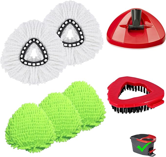 7 Pack Reusable Microfiber Mops Pads Compatible