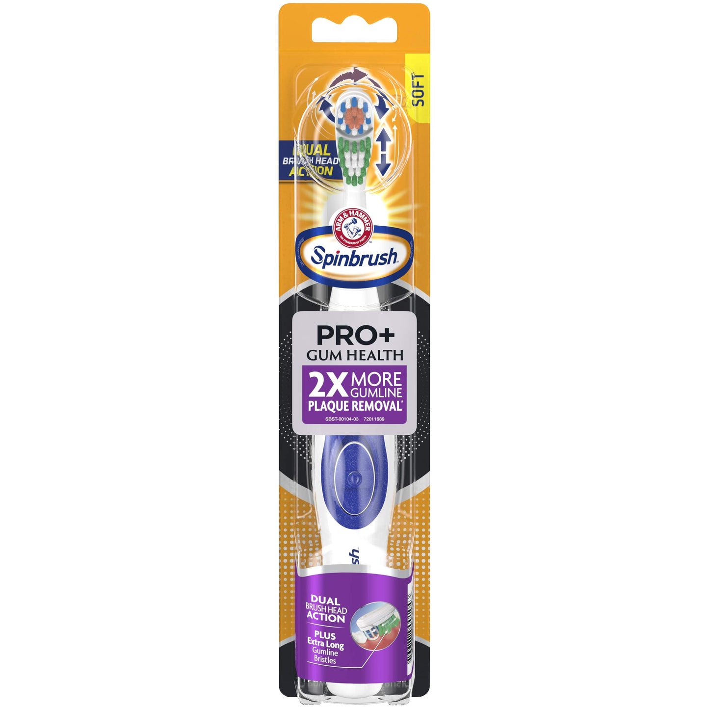 Spinbrush PRO+ Gum Health Powered Toothbrush, 1 count