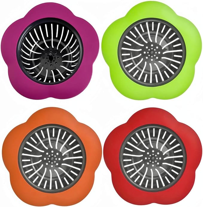 Kitchen Sink Strainer, Large Wide Rim 4.5" Diameter Sink Drain Strainer