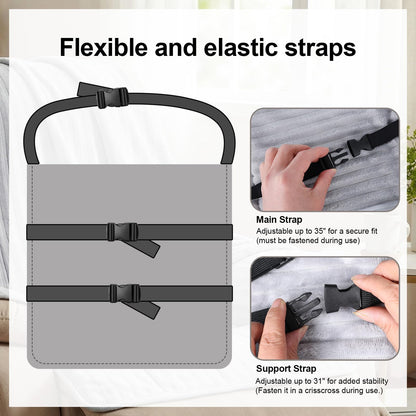 Himake Cozy Office Chair Blanket, Grey Striped Flannel Fleece Desk Wearable Blanket for Work, Work from Home Gifts & Practical Gifts for Cold People Stay Warm with Chair Wrap Attaches