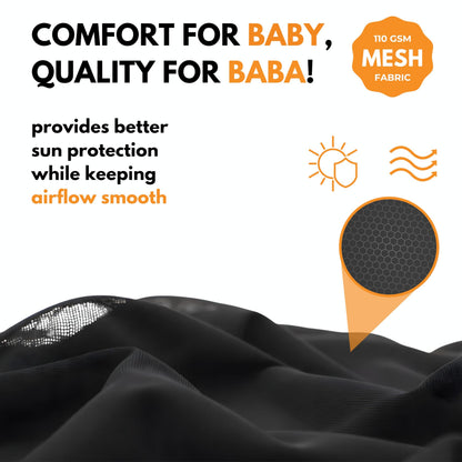 JELLYBABABABY Car Window Shades for Baby | Cooling UV Protector for Kids & Pets | 2-Pack Fits Almost Every Car | Sun Shade for Baby | Rear Side Window Tint | Stretchable & Breathable