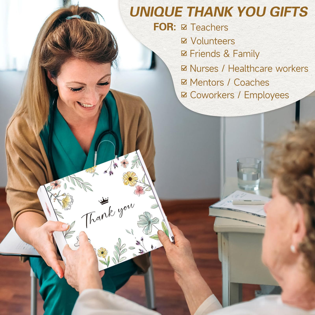 Administrative Professionals Day Gifts for Women, Employee Appreciation Gifts, 9PCS Thank You Gift Basket with Tumbler, Teacher Appreciation Gift for Coworkers, Friends, Boss, Nurse, Secretary