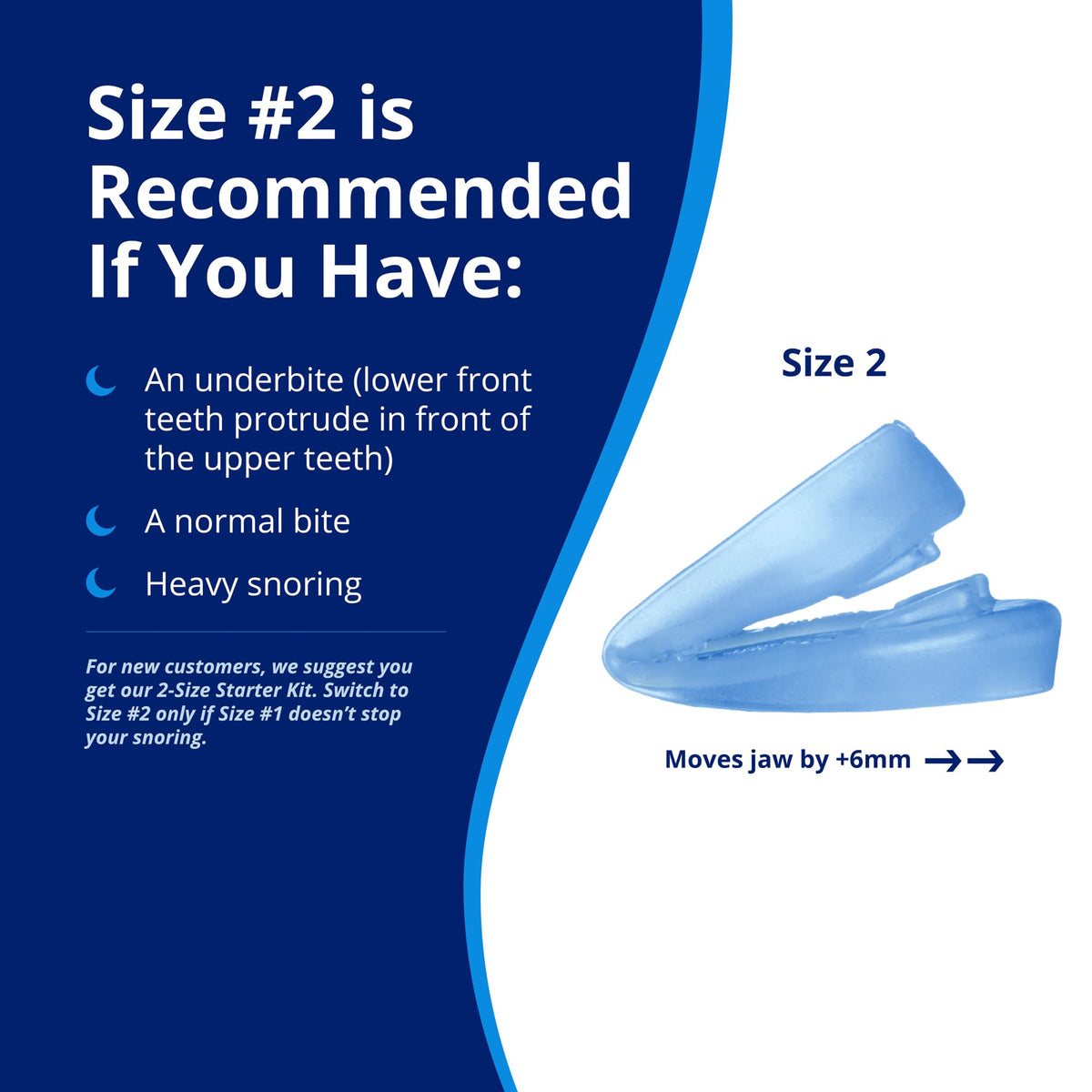 ZQuiet, Anti-Snoring Mouthpiece, Comfort Size #2, Single Refill, Blue Made in USA, BPA-Free, Medical-Grade Material