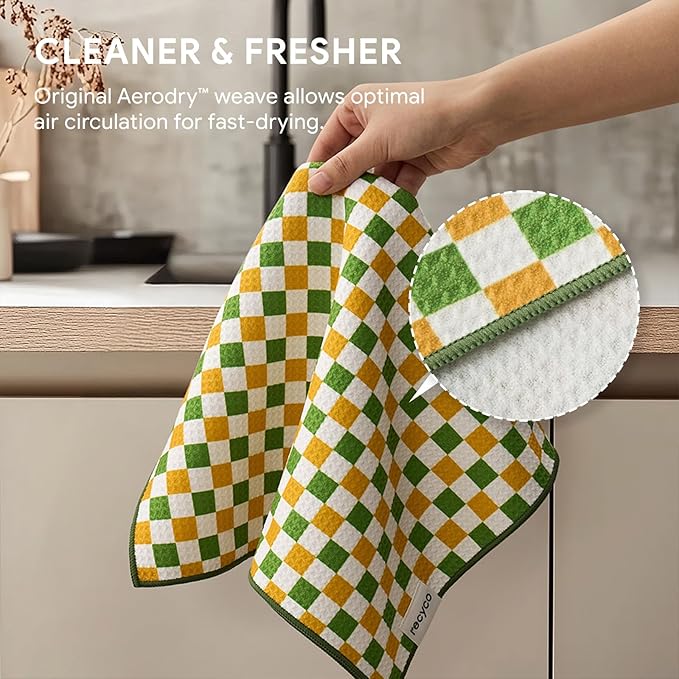 RECYCO Waffle Kitchen Towel Set of 2