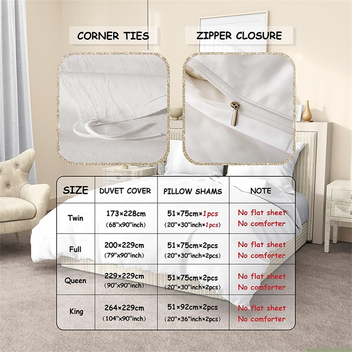 Get Naked Bedding Duvet Cover Set Kids Marble Bedding Set Grey Black White Gold Comforter Cover Set for Boys Girls Women Men Bedroom Decor Funny Quote Modern Bed Set King Size 3Pcs (No Comforter)