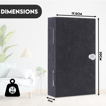CKEYURE Premium XL PU Leather Faraday Box for Car Keys Wall Mount | Anti Theft Faraday Key Fob Protector | Faraday Cage | Car Key Holder | RFID Key Box | Key fob Signal Blocker