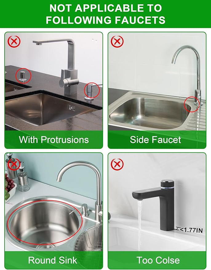 Kitchen Sink Splash Guard, 5°Slope Draining Mat