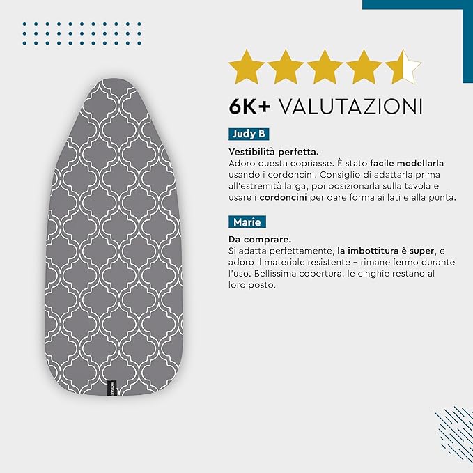 Encasa XO Ironing Board Cover and Pad 28"x12"