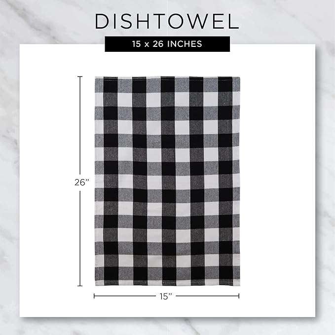 DII Basic Terry Collection Waffle Dishtowel Set, Solid Gray, 4 Piece