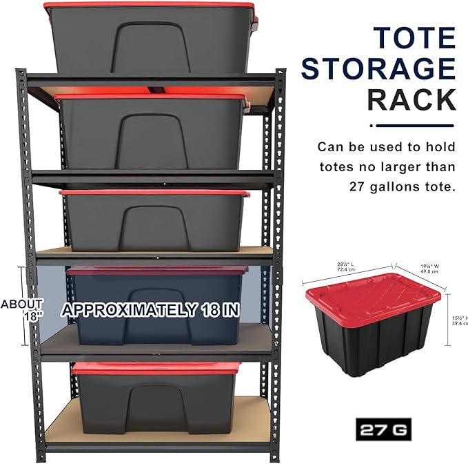 Garage Storage Shelves, 72''H Shelving Units and Storage, 2400 LBS Heavy Duty Shelving, Metal Garage Shelves for for Basement, Warehouse, Pantry, Closet, Kitchen