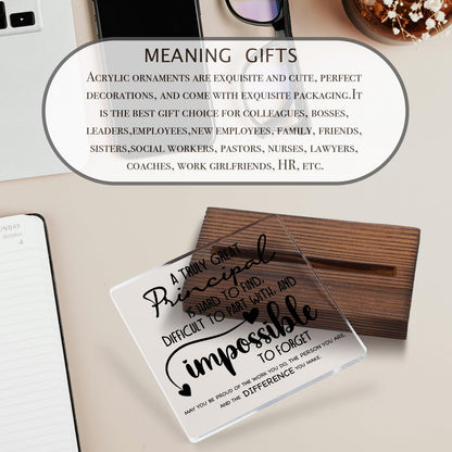 Principal Office Decor, Principal Gifts for Women Men, Principal Appreciation Thank You Gifts Desk Decorations Decorative Signs Plaques ABC78