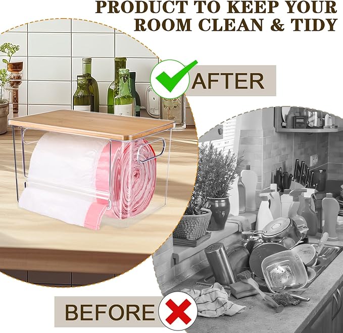 2 PCS Trash Bag Holder Dispenser Under Sink, Extra Large Garbage Bag Holder