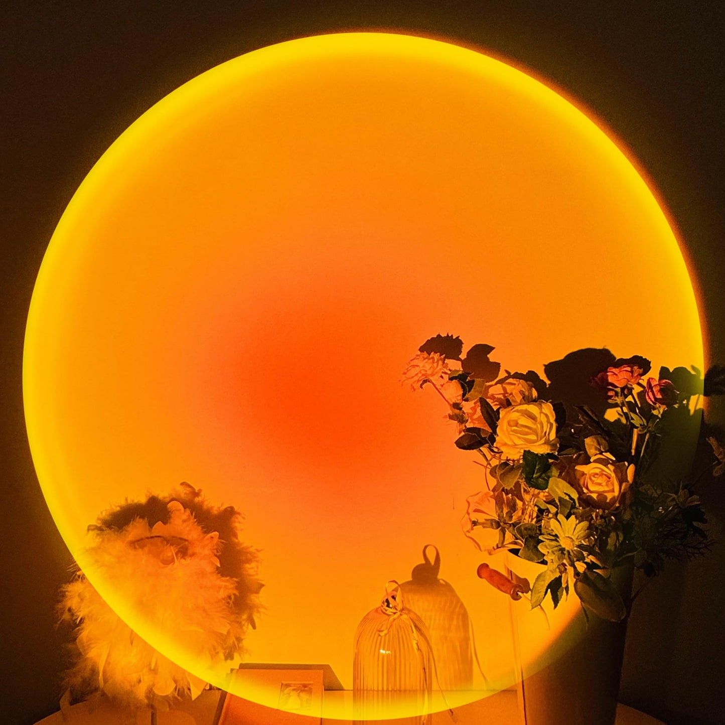 Tsrarey Sunset Lamp Projector,180 Degree Rotation Sun Projection Light Led Night Light Floor Lamp with USB Port,Sunset Lamps for Photography Party Bedroom Decor