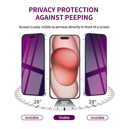 2 Pack Privacy Screen Protector for iPhone 16 Pro Max Tempered Glass 6.9inch Private Saver Anti-Spy Eye Protection Anti-Scratch Full Coverage