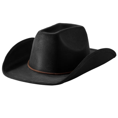 Spooktacular Creations Unisex Western Cowboy Hat, Black Cowboy Hat, Halloween Costume Accessory for Adults and Kids Cosplay Themed Party and Photo-props