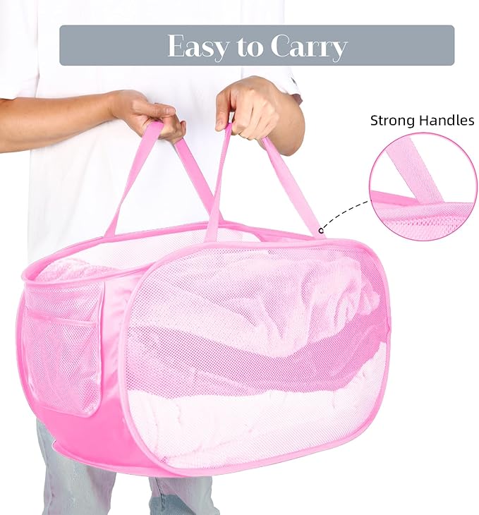 2 Pcs Durable Collapsible Laundry Baskets