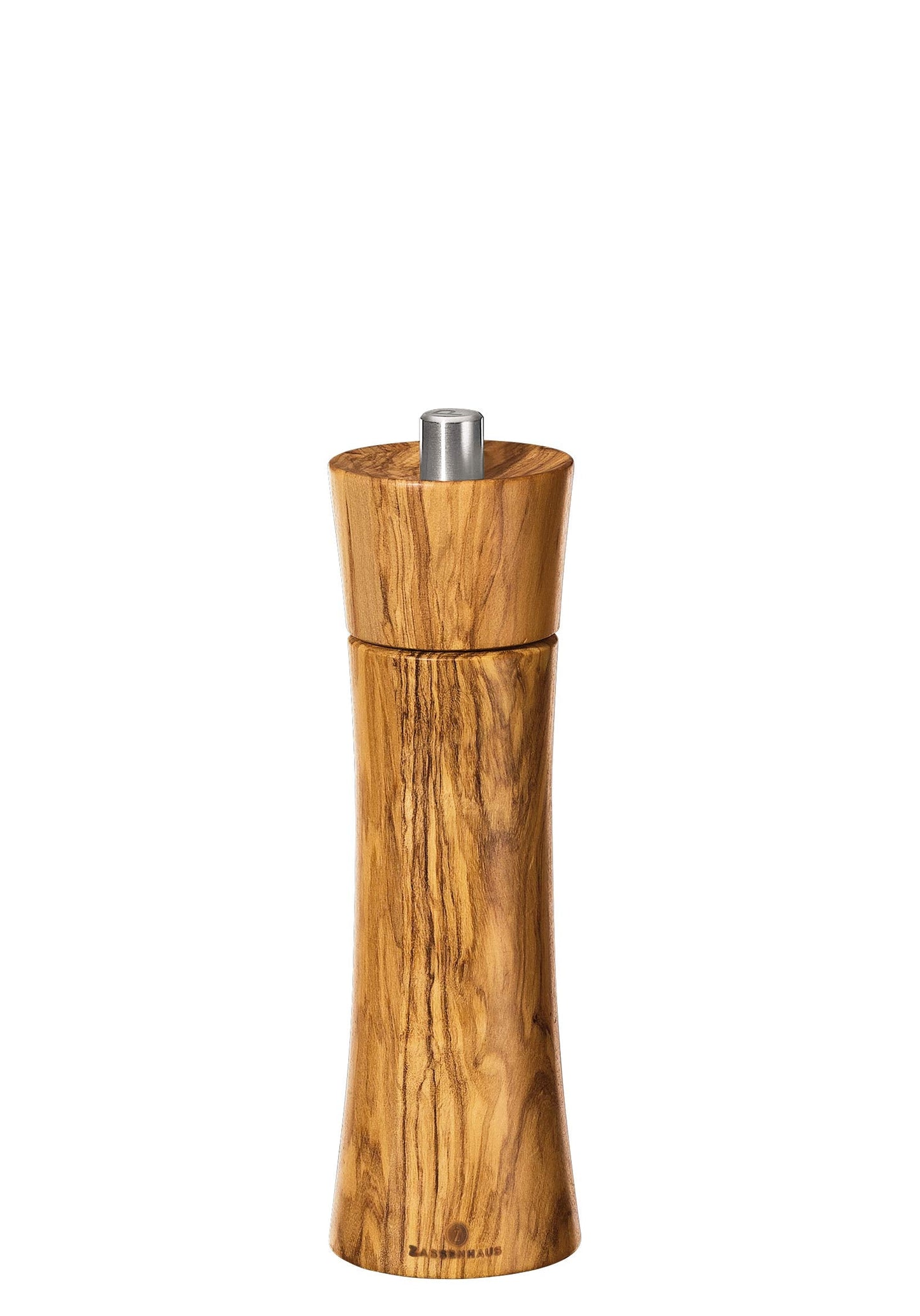 Zassenhaus "Frankfurt" Olive Wood Ceramic Salt Mill, 7-Inch