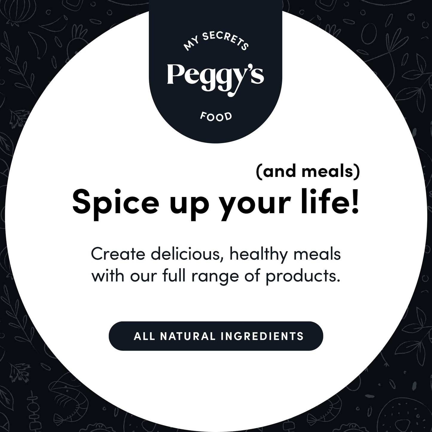 My Secrets Peggy’s Food Crazy Salt Himalayan Pink Salt - Fine Grain Gourmet Seasoning with Sea Salt, Garlic and Red Pepper Flakes, Natural Salt Mix for Cooking, Seasoning, Grilling, Baking, Table Use, No Additives, Premium Flavor, 13.5 oz