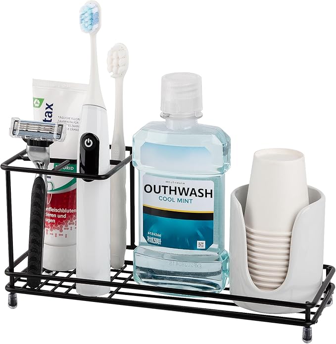Toothbrush Holders for Bathrooms, Carbon Steel Tooth Brush Holder Electric