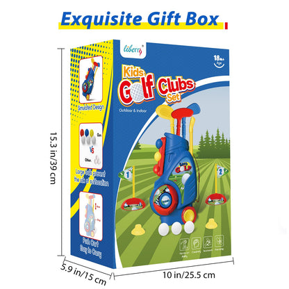 Liberry Toddler Golf Set, Upgraded Kids Golf Cart with Unique Shoulder Strap Design, Indoor Outdoor Sports Toys Gifts for Boys Girls 1 2 3 4 Years Old