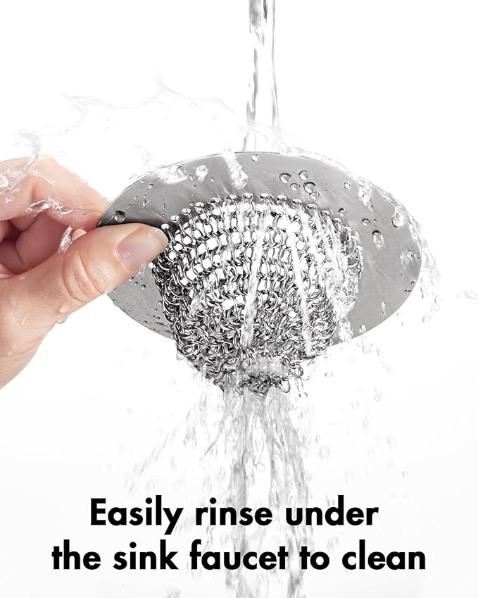 4 PCS Kitchen Sink Drain Strainer, Flippable Mesh Sink Strainer, 304 Stainless