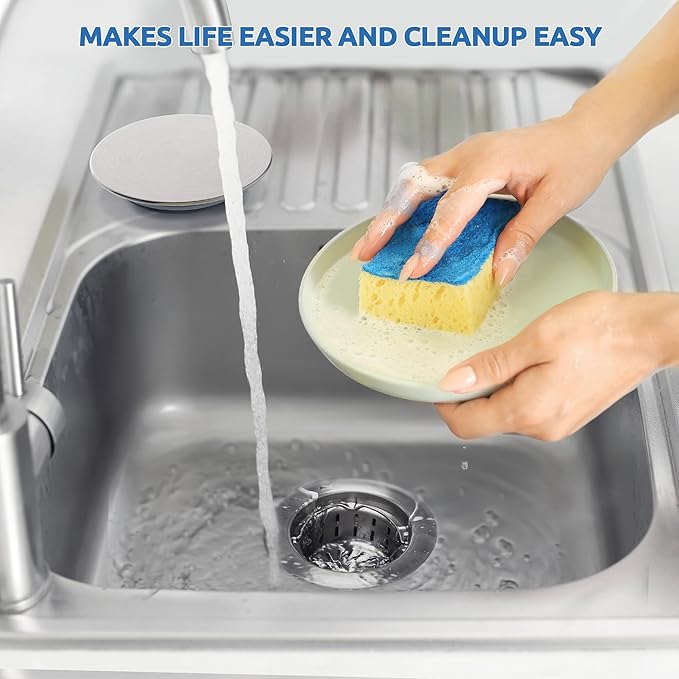 BOTEMY Stainless Steel Sink Drain Strainer 3-1/2 Inch Kitchen Sink Drain