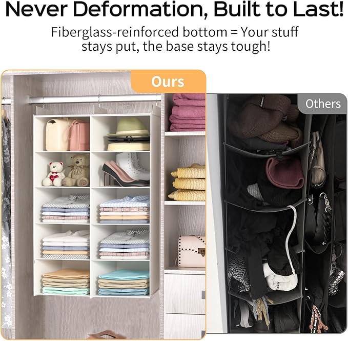 White 5-Tier Hanging Closet Storage Organizer