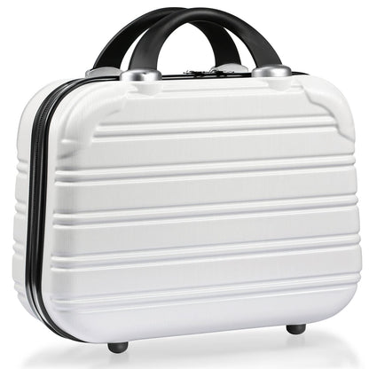 JZRTravel 14-Inch Makeup Train Case Hardshell PC+ABS Travel Cosmetic Organizer, Makeup Storage Box for Toiletry Durable Portable Gifts for Women.